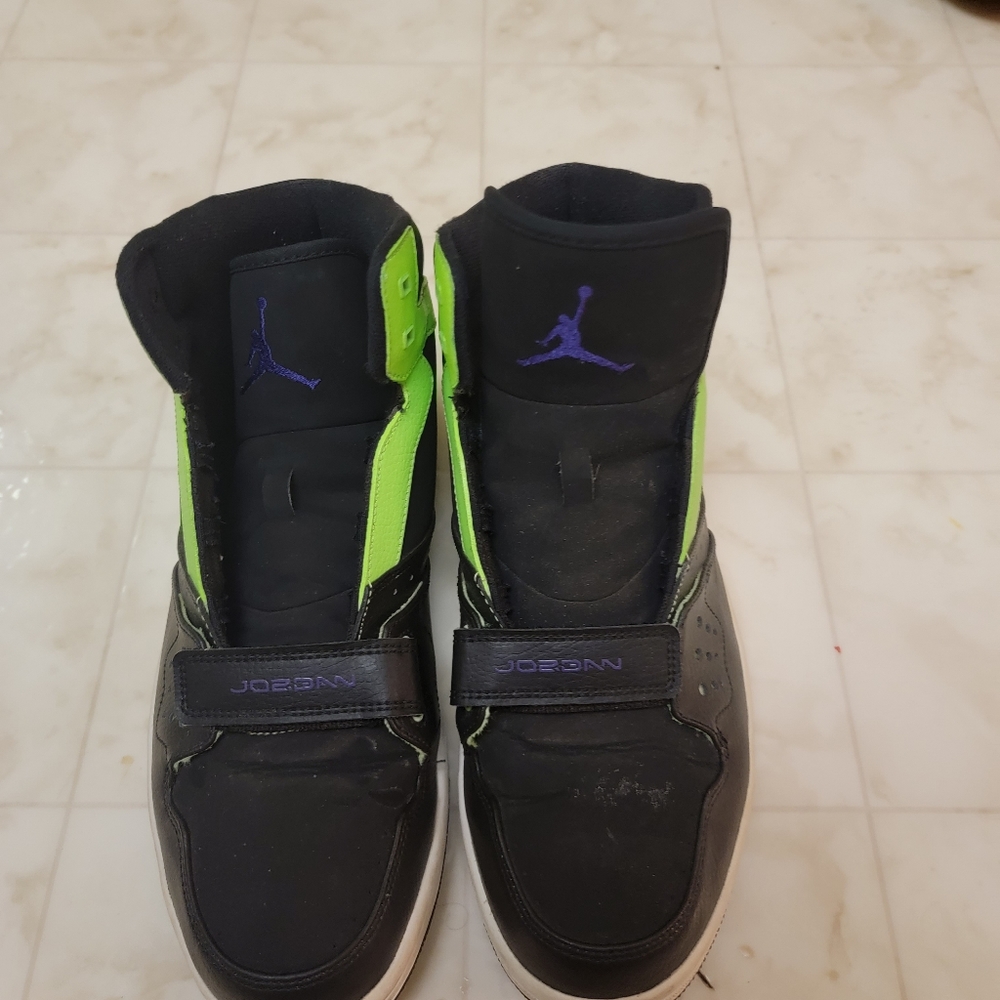 Jordan 1 Flight Black Flash Lime